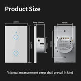 The product is shown with the product size and measurements