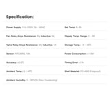 Product specifications.