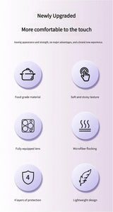 Promotional material for a product featuring six key benefits.