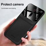 the case is made from genuine leather and has a protective for the phone