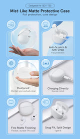 Protective case for QCY T20 earbuds.