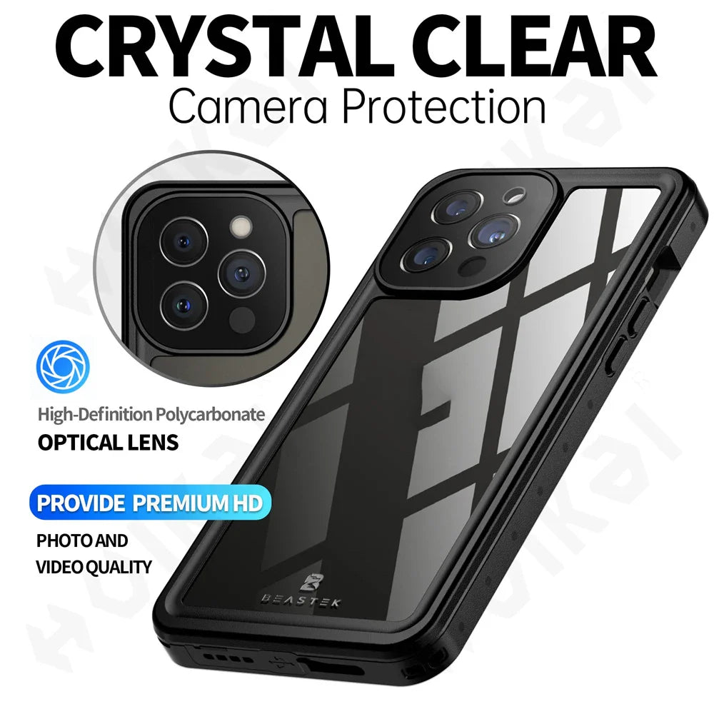 Shockproof IP68 Waterproof Case For iPhone 15 14 13 12 11 Pro Max XR XS Plus 8 7 2022 Metal Aluminum Phone Luxury Cover