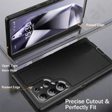 Protective case for a smartphone with multiple camera cutouts and a raised edge design.