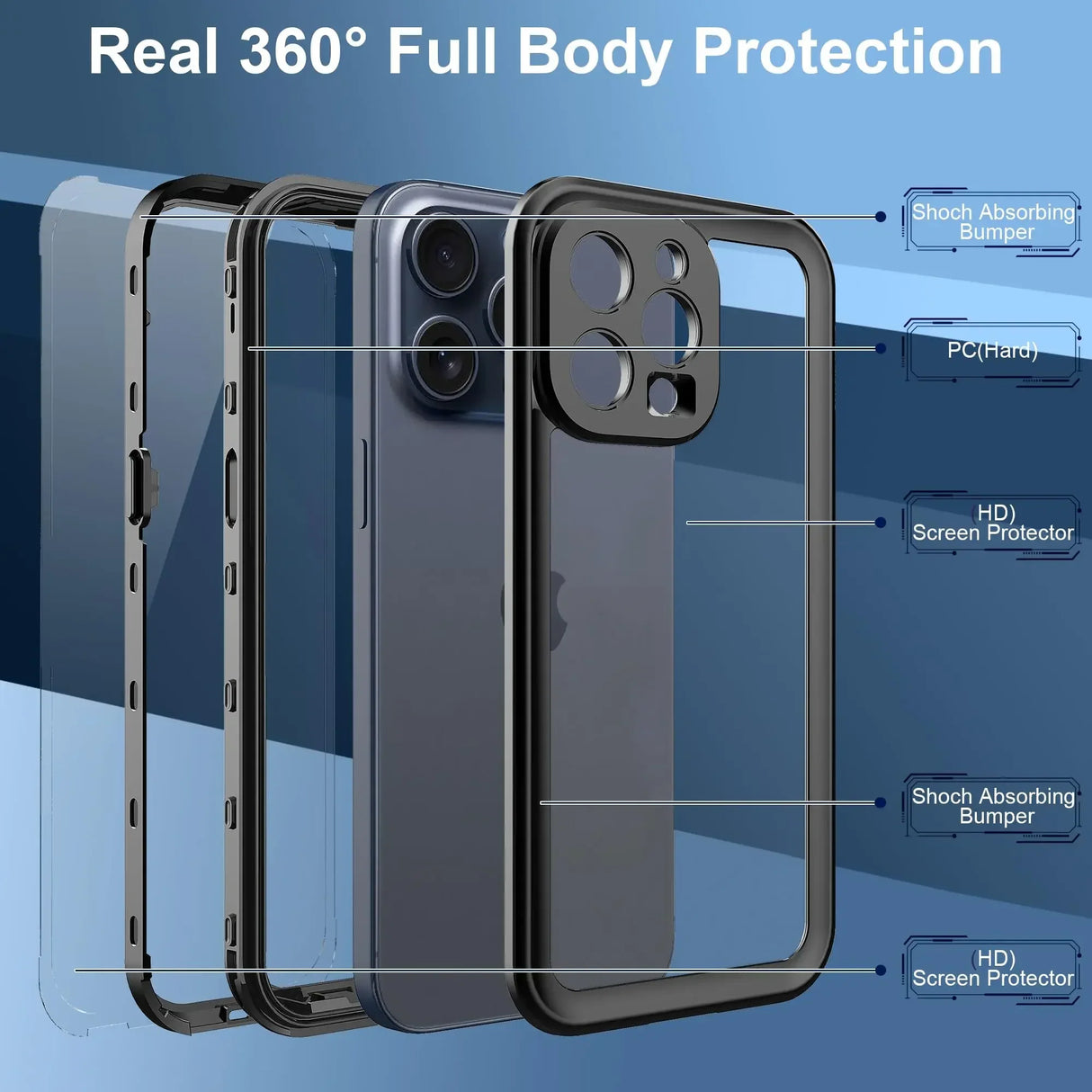 Shockproof IP68 Waterproof Case For iPhone 15 14 13 12 11 Pro Max XR XS Plus 8 7 2022 Metal Aluminum Phone Luxury Cover