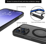 Protective phone case with raised lips and shock absorption.