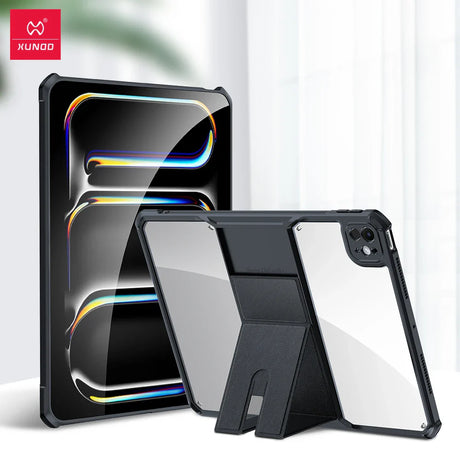 Protective phone and tablet cases with stands.
