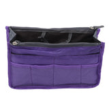 the purple bag is a large, purple bag with a zipper closure