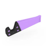 purple and black plastic hand saw with black handle