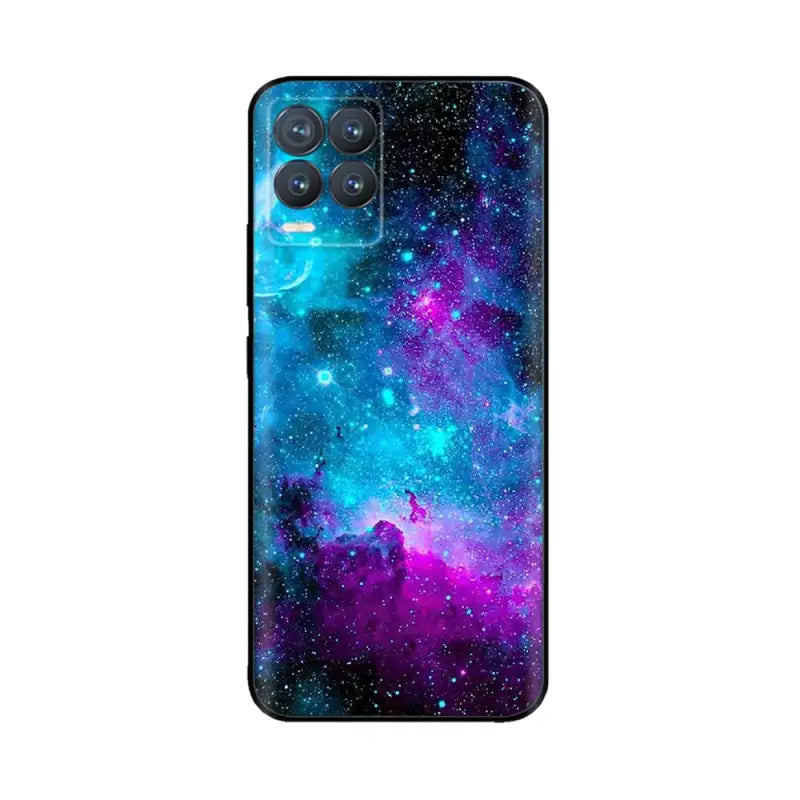 the purple and blue galaxy nebula nebula space case for the samsung s20