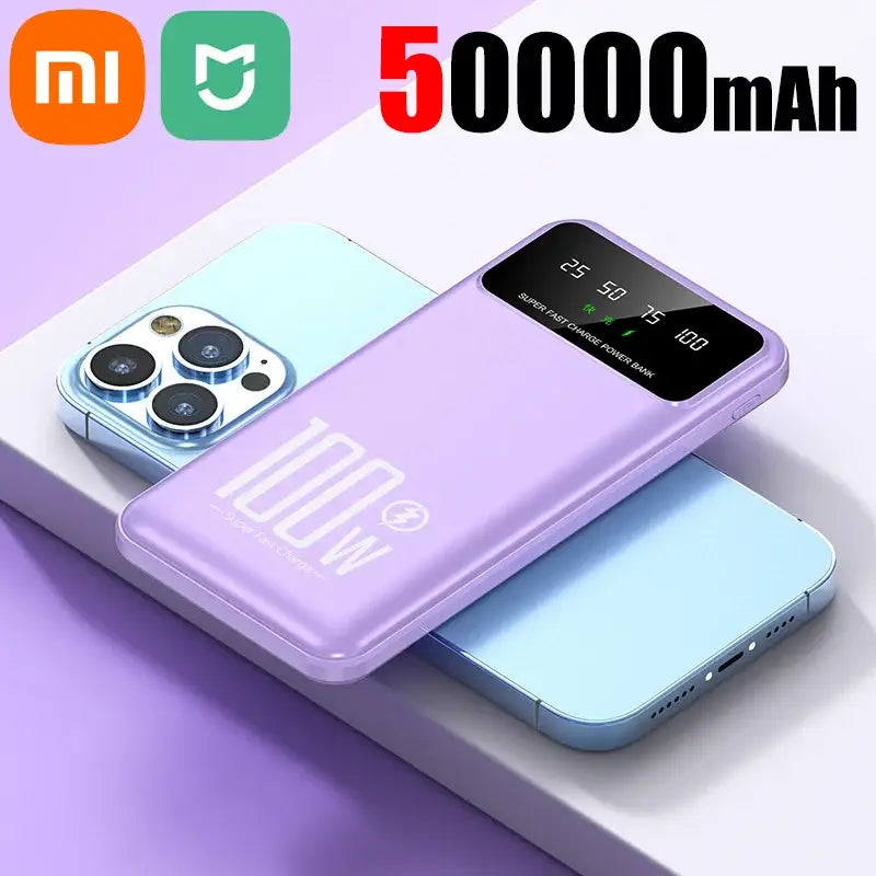 a purple and blue phone with a camera on top