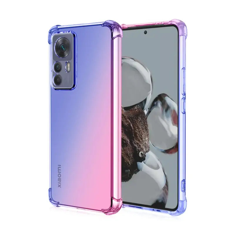 the back of a purple and blue samsung galaxy s9 case