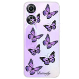 purple butterflies on a white background