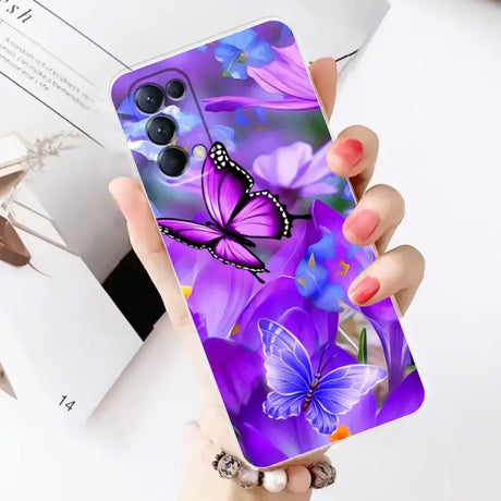 Purple butterfly phone case