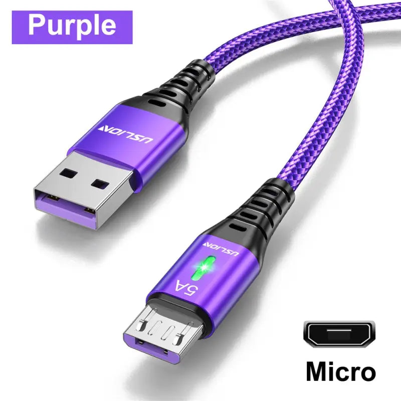purple usb cable
