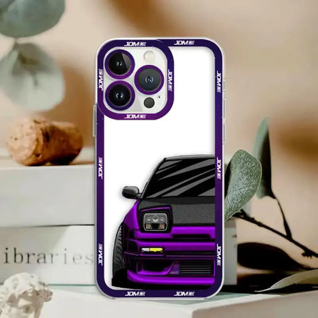 Purple car iphone case