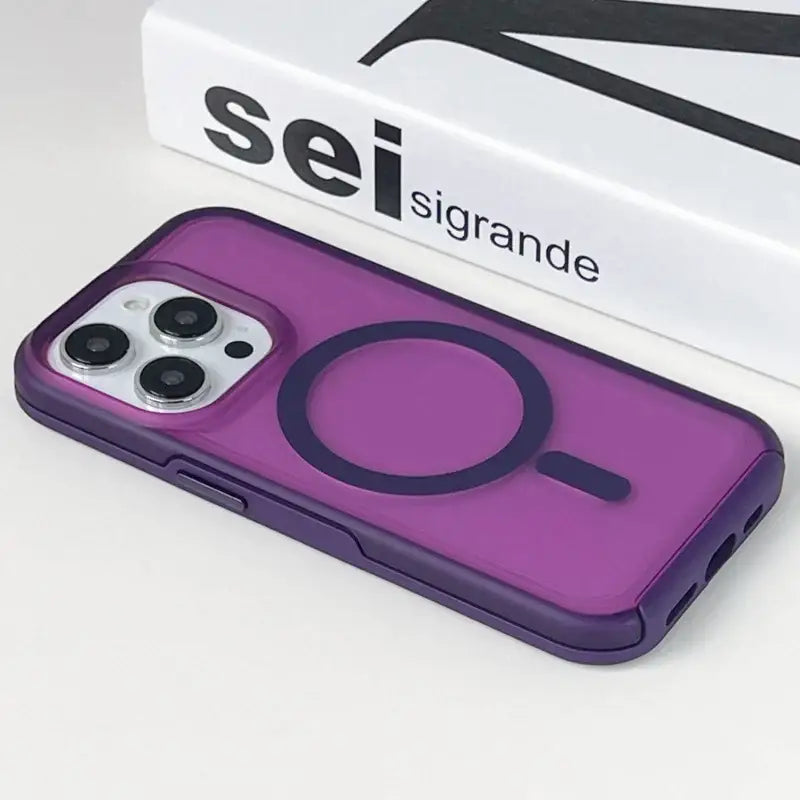 the purple case is in the box