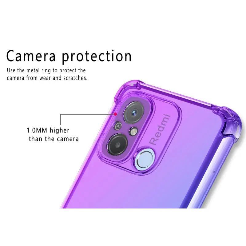 the back of a purple case with the camera attached