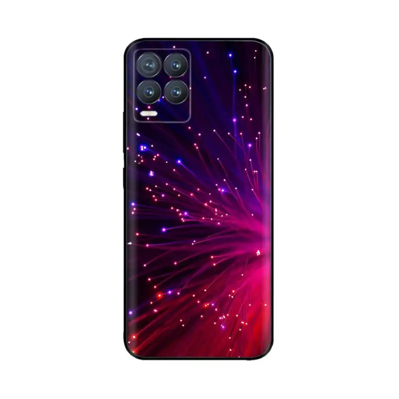 a purple and red fireworks case for the iphone