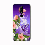 a purple flower and butterfly case for the motorola z3