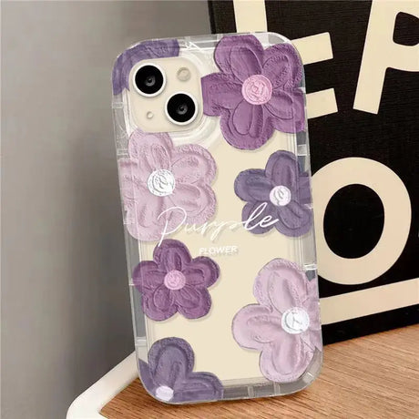 Purple flower phone case