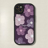 purple flowers iphone case
