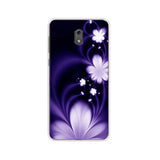 purple flowers samsung case