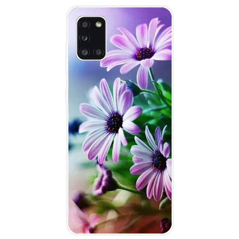 purple flowers samsung s20 case