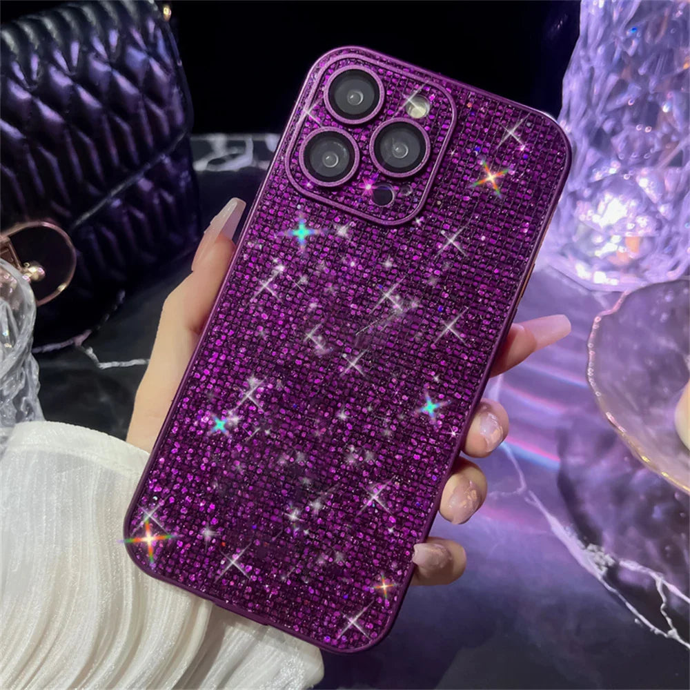 purple glitter case for iphone