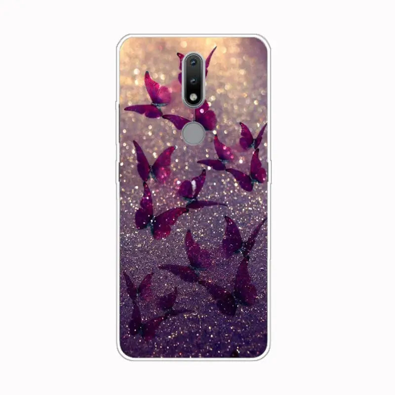 the purple flowers back cover for motorola z2