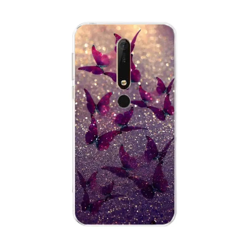 purple glitter phone case