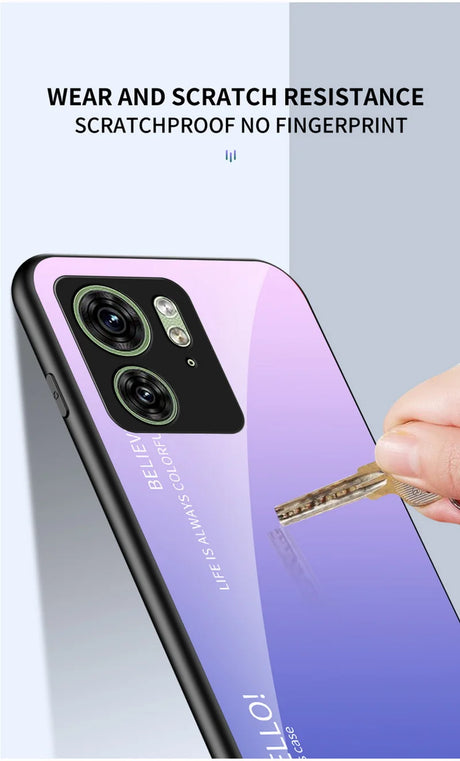 Purple gradient phone case.