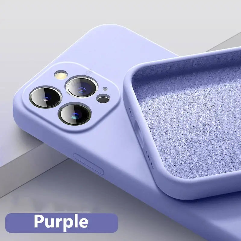 the purple case is made from a soft, flexible material
