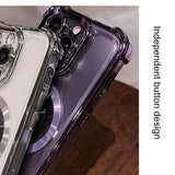 the back of a purple iphone case with a camera lens