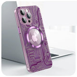 the purple circuit iphone case is shown on a laptop