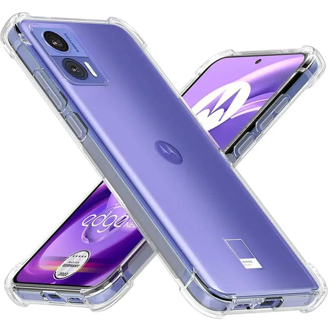 the back of a purple iphone case