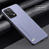The back of a purple iphone case with a light purple background