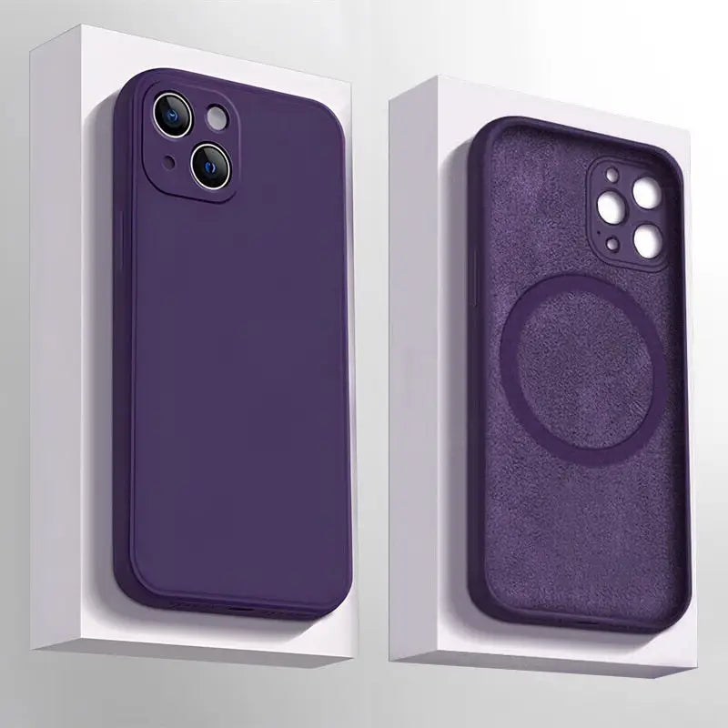 the purple case is shown in the box