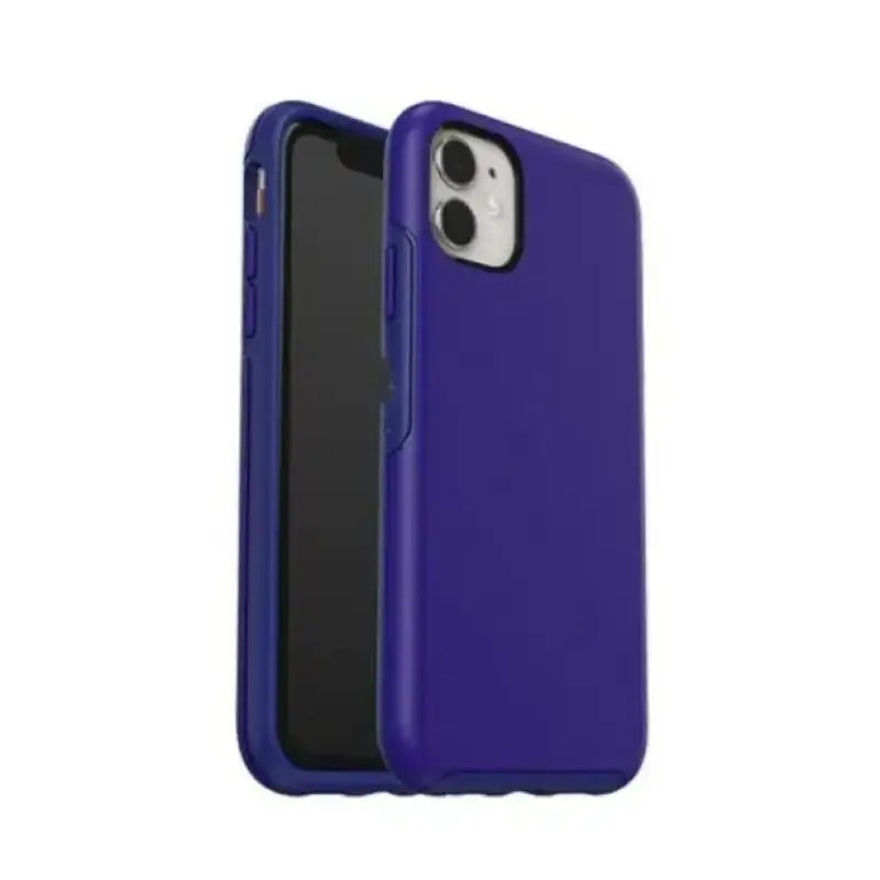 the back of a purple iphone case