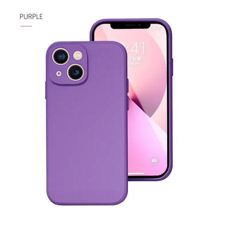 the back of a purple iphone case