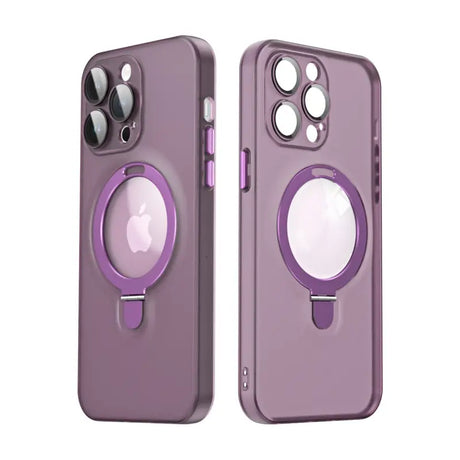 the purple iphone case with a phone holder