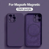 the purple iphone case is shown with the text for magne dark purple