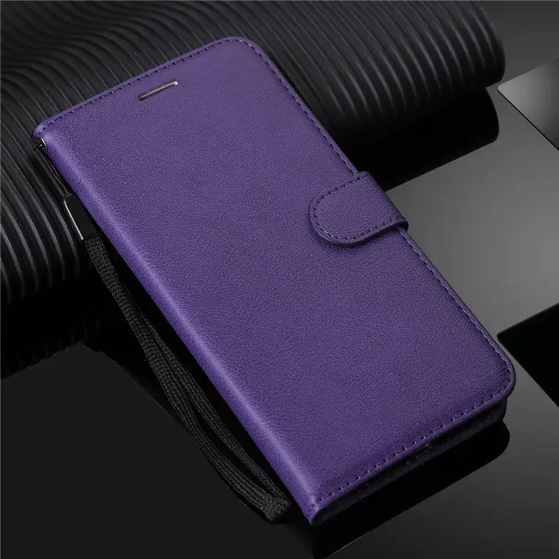 the purple leather wallet case for iphone
