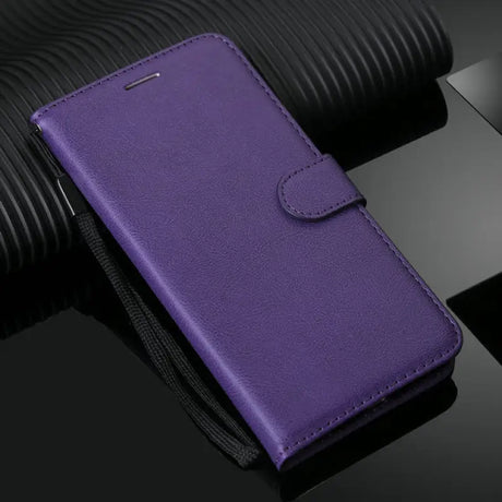 the purple leather wallet case for iphone