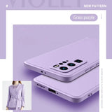 purple iphone case with a picture of a woman in a white dress