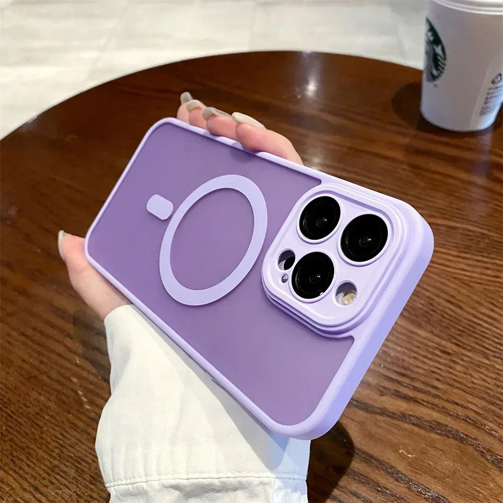 Purple phone case with MagSafe.