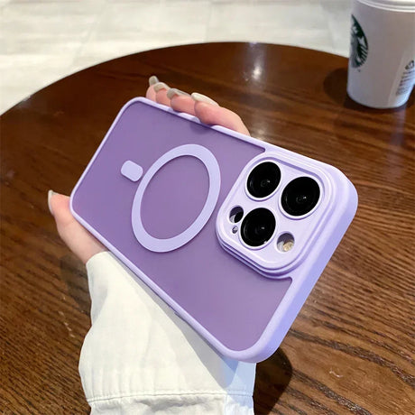 Purple phone case with MagSafe.