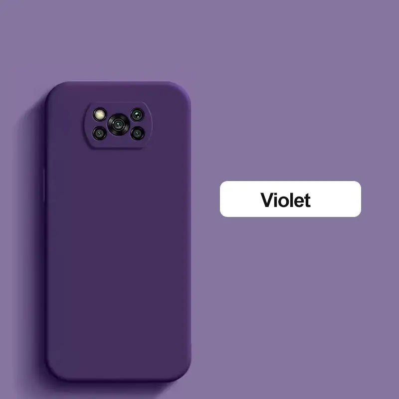 a purple phone with the text violet on it