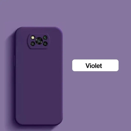 A purple phone with the text violet on it