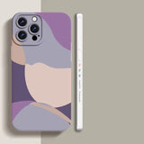 a purple iphone case with a minimalist design