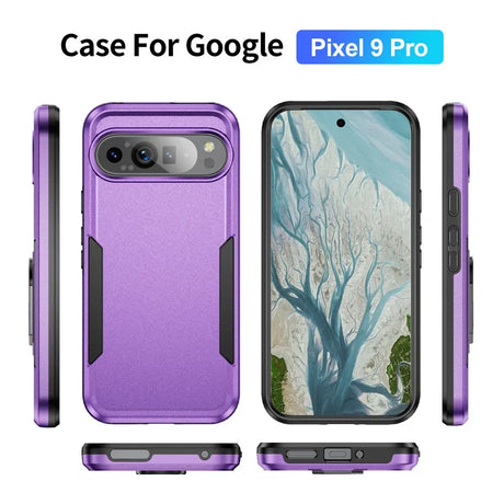Purple protective case for Google Pixel 9 Pro.
